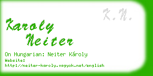 karoly neiter business card